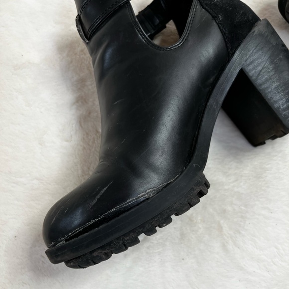 Faux Leather Cutout Booties - Picture 3 of 3